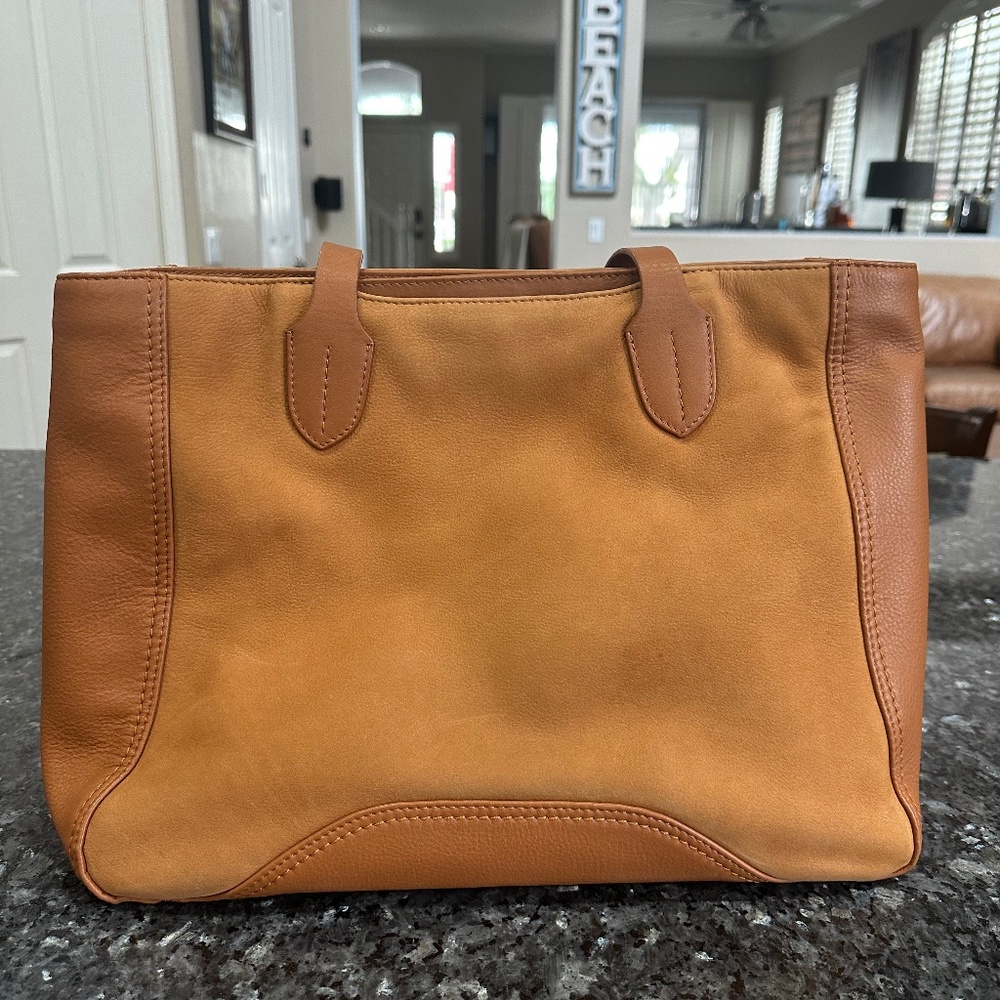 Levenger Manor Leather Suede Tote